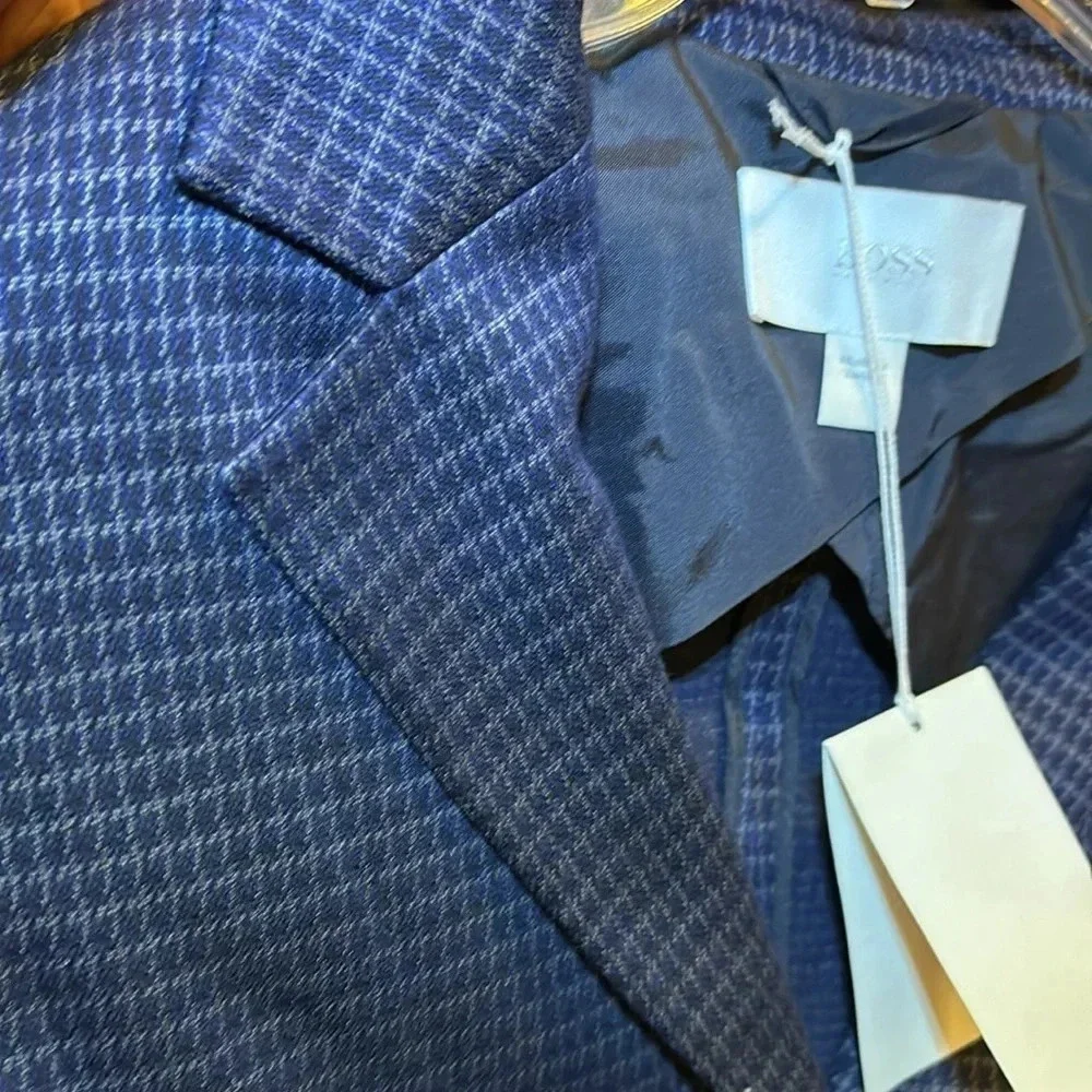 Hugo Boss Jandira Blazer Jacket Coat Suit Women's Size M Medium Blue $545 NWT